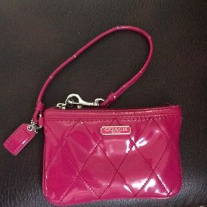 Pink Coach Wristlet